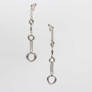 Grace line pierced earrings-5