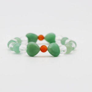 アベンチュリン ハートリボン ブレスレット