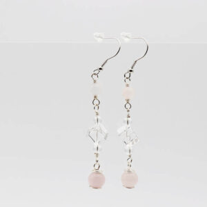 ローズクォーツピアス（キャッチ付）